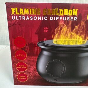 🕷️👻Mahli Flaming gold Black Cauldron Aroma Ultrasonic Diffuser2024 ☠️🕸️